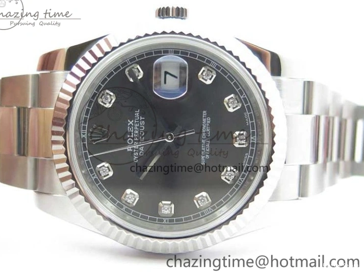 0506 DateJust 126334 SS Noob 1:1 904L Best Edition Gray Dial Diamond on Oyster Bracelet A MultiPurpose 3167